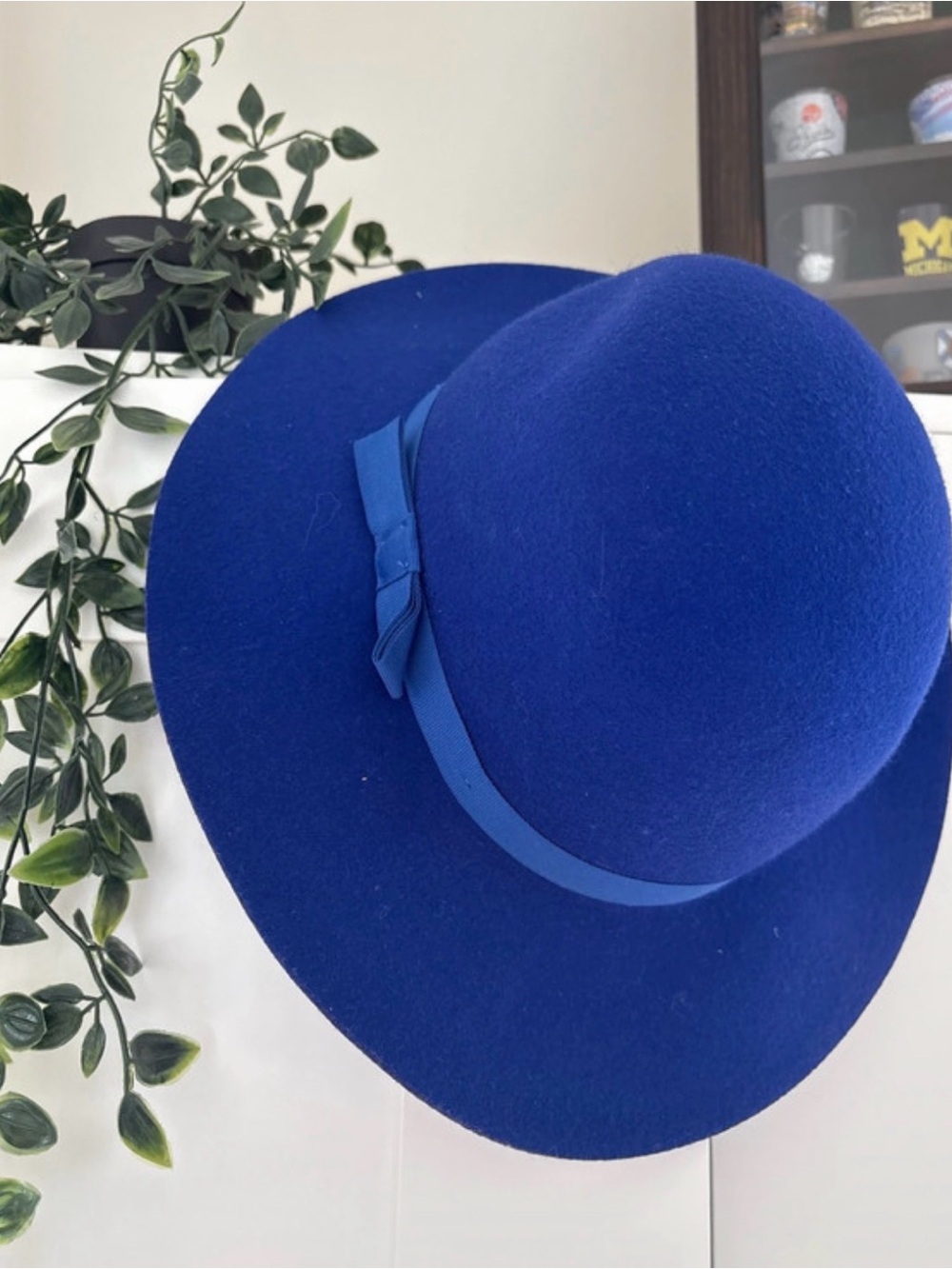 Brixton Classic Blue Wool Felt Wide-Brim Hat